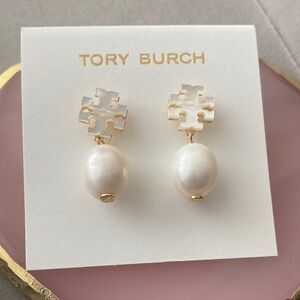 Tory Burch Kira Mother of Pearl  Drop Earrings